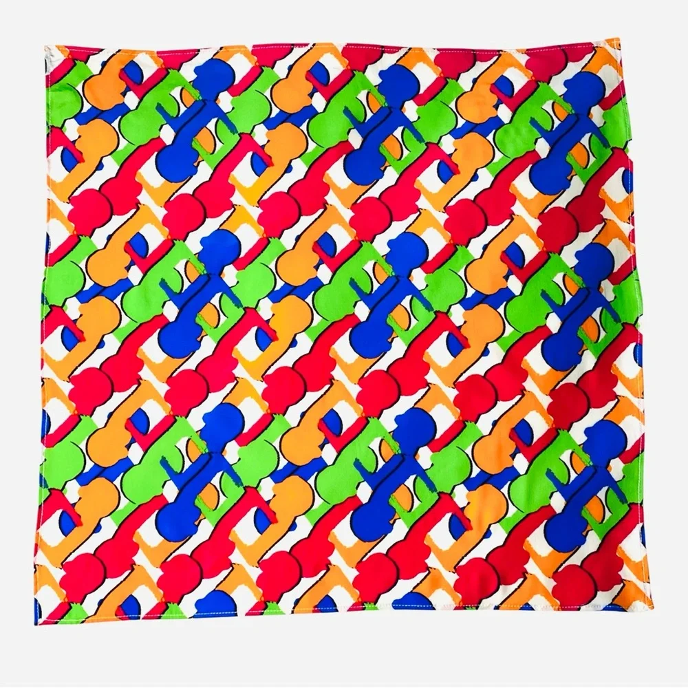 NWT SILKLETTE ‘Conversations’ 100% Fine Silk Kerchief Scarf MULTICOLOR